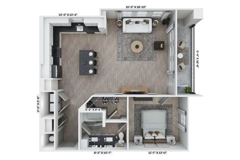 A2 Floor Plan at Livano Norfolk, Norfolk, 23502